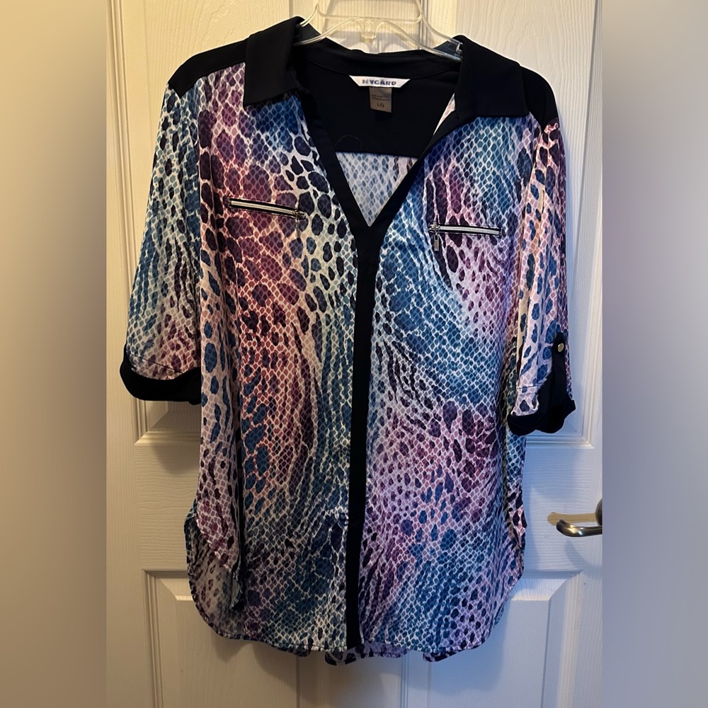 Nygard Multicolor Snake Print Women's Top